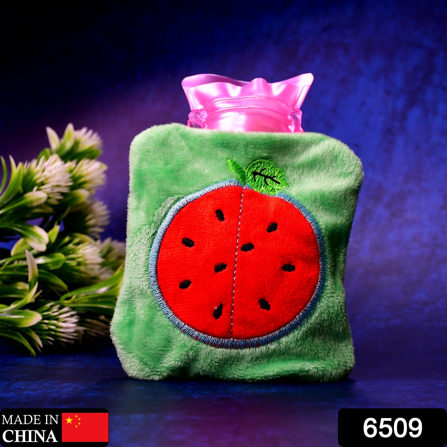 6509 Watermelon small Hot Water Bag with Cover for Pain Relief, Neck, Shoulder Pain and Hand, Feet Warmer, Menstrual Cramps. DeoDap 6509 Watermelon small Hot Water Bag with Cover for Pain Relief, Neck, Shoulder Pain and Hand, Feet Warmer, Menstrual Cramps. DeoDap